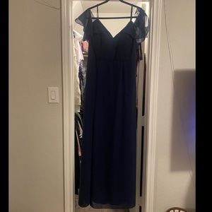 Navy blue bridesmaids dress